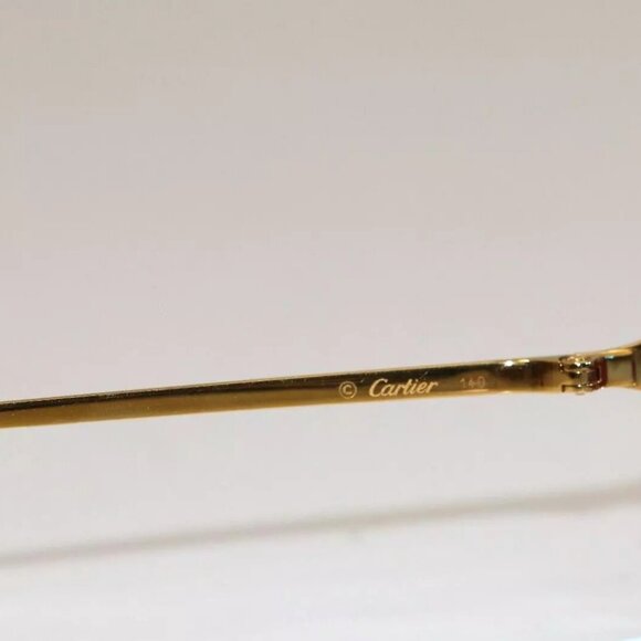 Cartier Big C decor gold sunglasses with blue gradient tinted lens - Picture 9 of 11